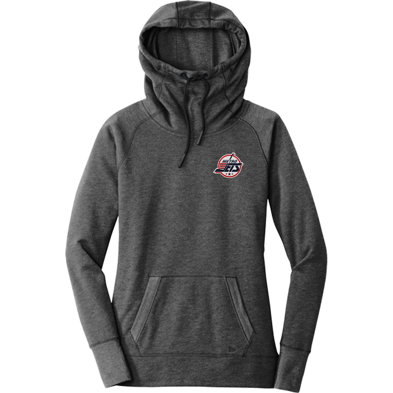 Metro Jets New Era Ladies Tri-Blend Fleece Pullover Hoodie