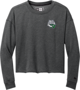 Woodbridge Wolfpack New Era Ladies Tri-Blend Fleece Crop Crew