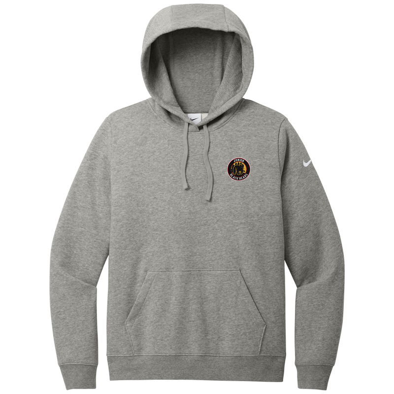 MD Jr. Black Bears Nike Women's Club Fleece Sleeve Swoosh Pullover Hoodie