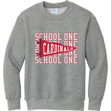 School One Elementary Youth Pennant Fleece Crewneck Sweatshirt