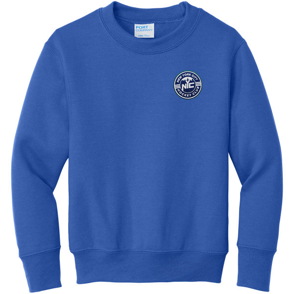 NYC Hockey Club Youth Core Fleece Crewneck Sweatshirt