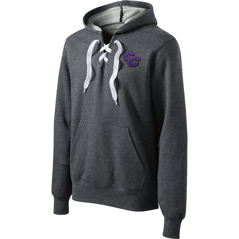 Curry College Lace Up Pullover Hooded Sweatshirt