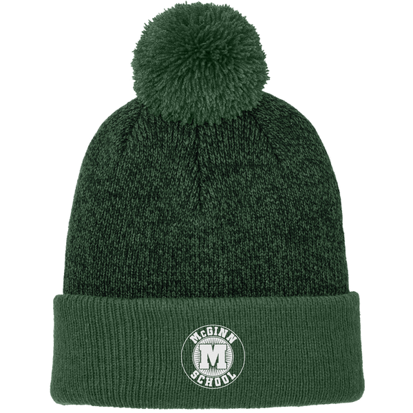 McGinn Elementary Halftime Heather Pom Beanie